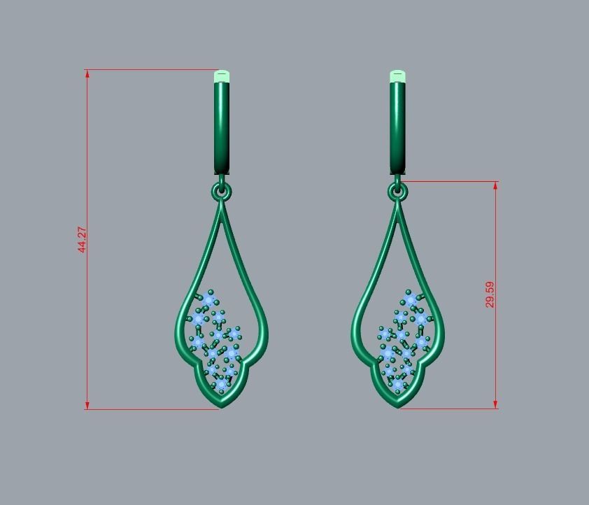 earrings 3D print model_7