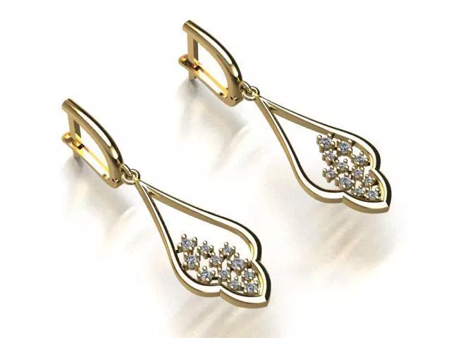 earrings 3D print model_0