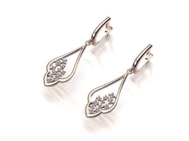 earrings 3D print model_2