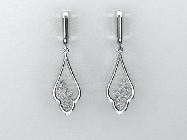 earrings 3D print model_1