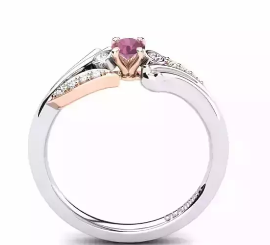 Engagement ring with diamond