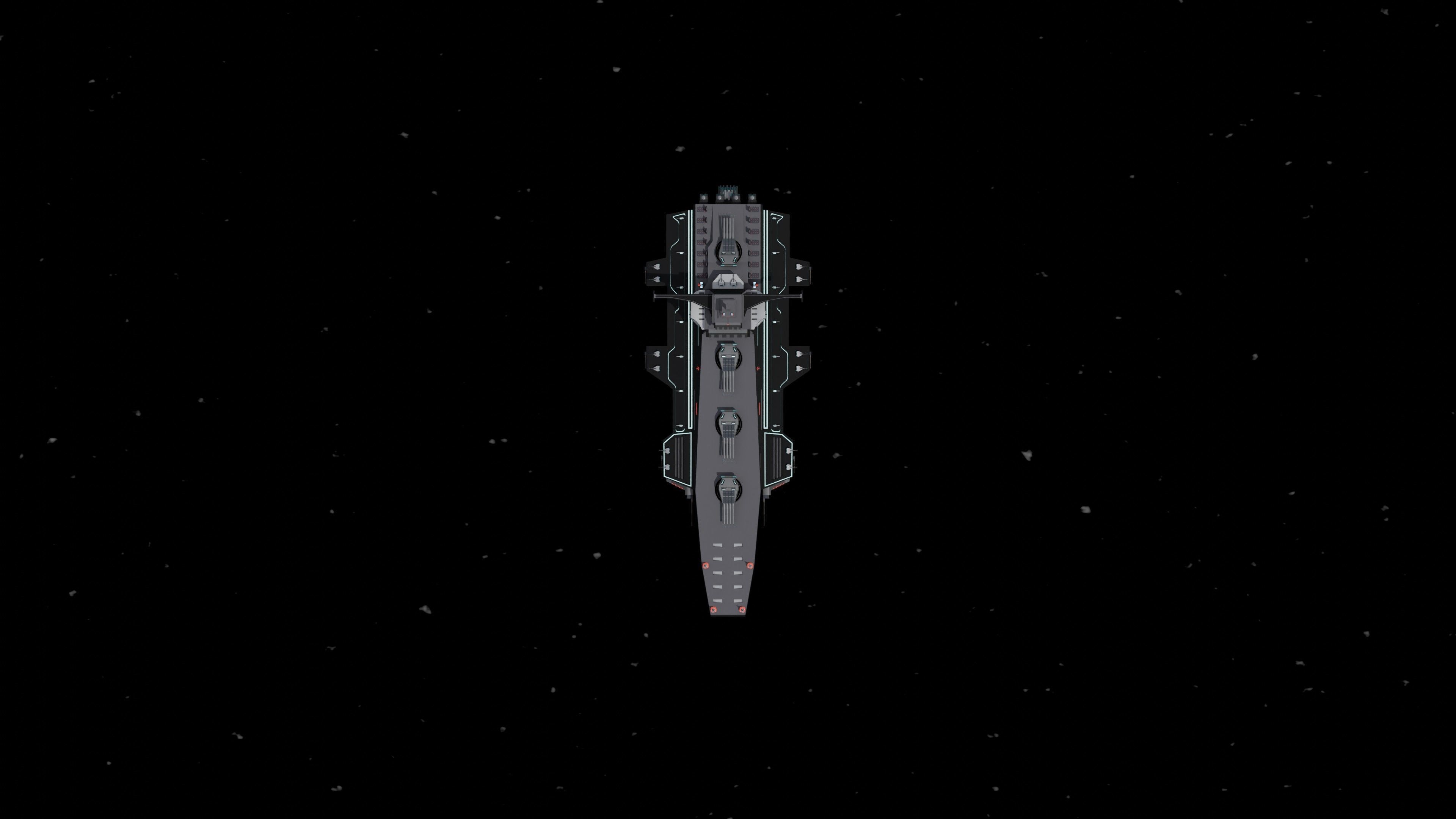 Starfire-class Space Battleship Low-poly 3D model_16