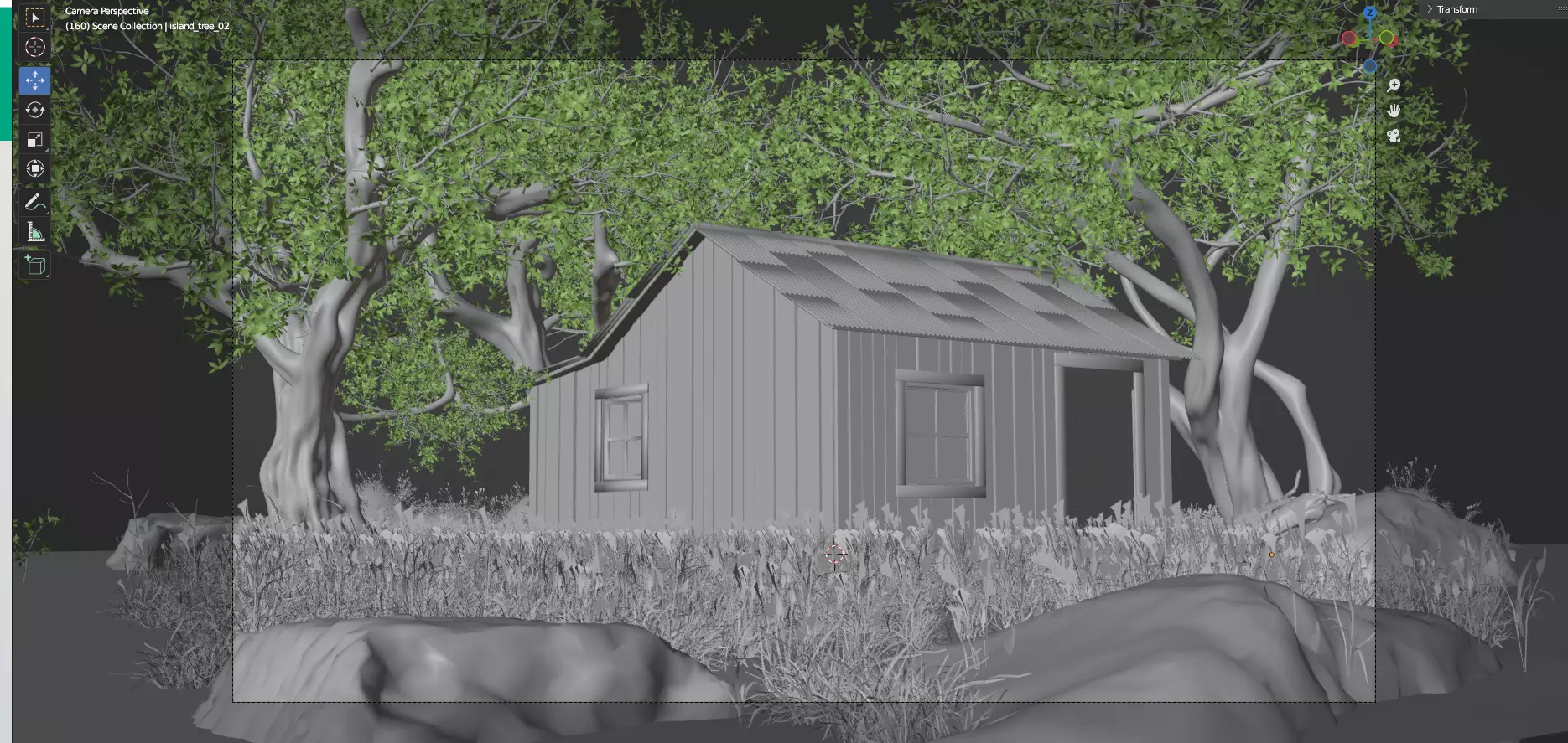 Forest house 3D model_0