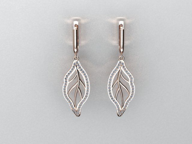 earrings 3D print model_2