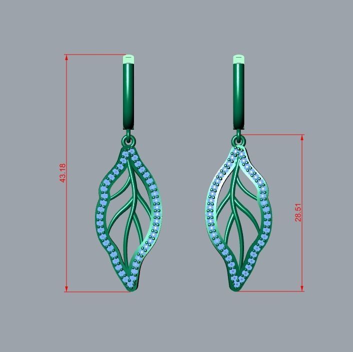 earrings 3D print model_7