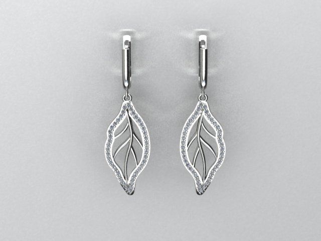 earrings 3D print model_1