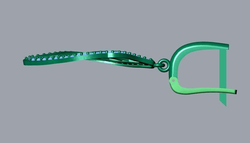 earrings 3D print model_9