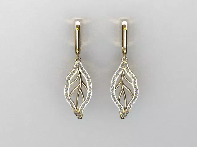 earrings 3D print model_0