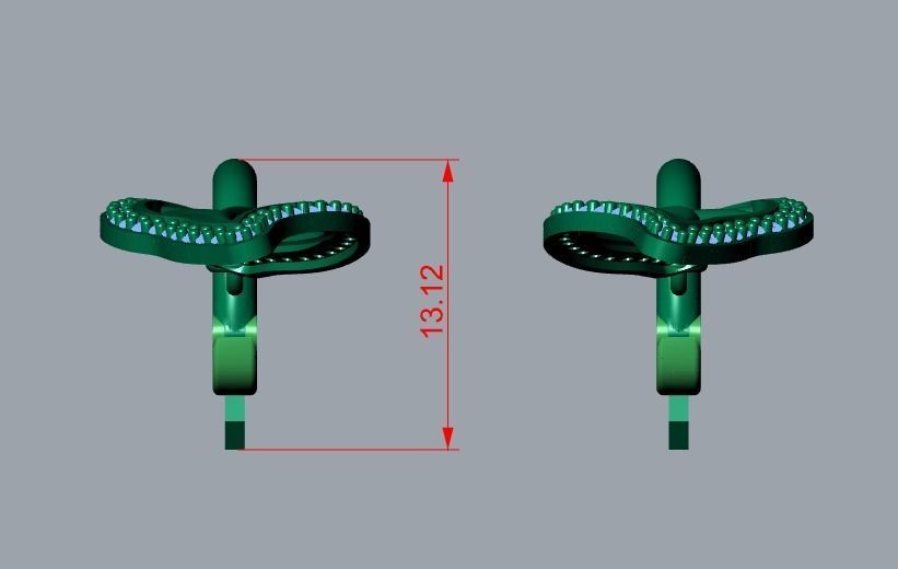 earrings 3D print model_8