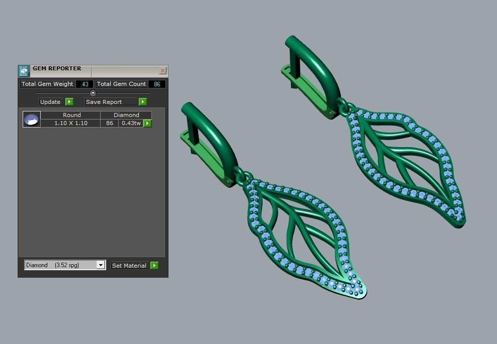 earrings 3D print model_3