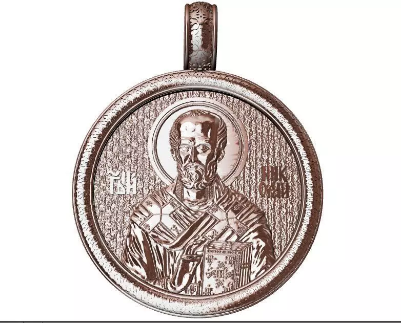 Saint Nicholas pendant 3D print model