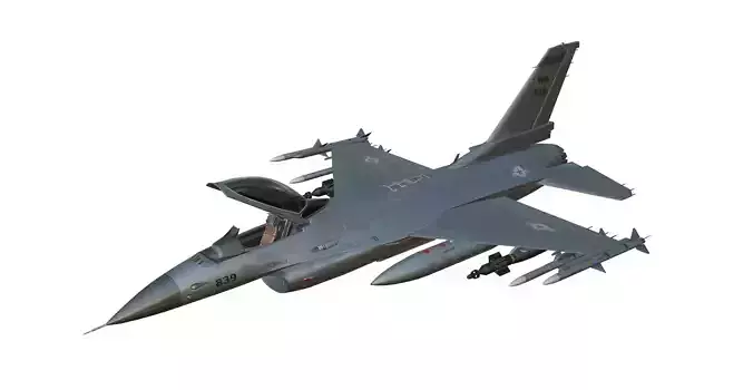 General Dynamics F-16 Fighting Falcon Low-poly 3D model