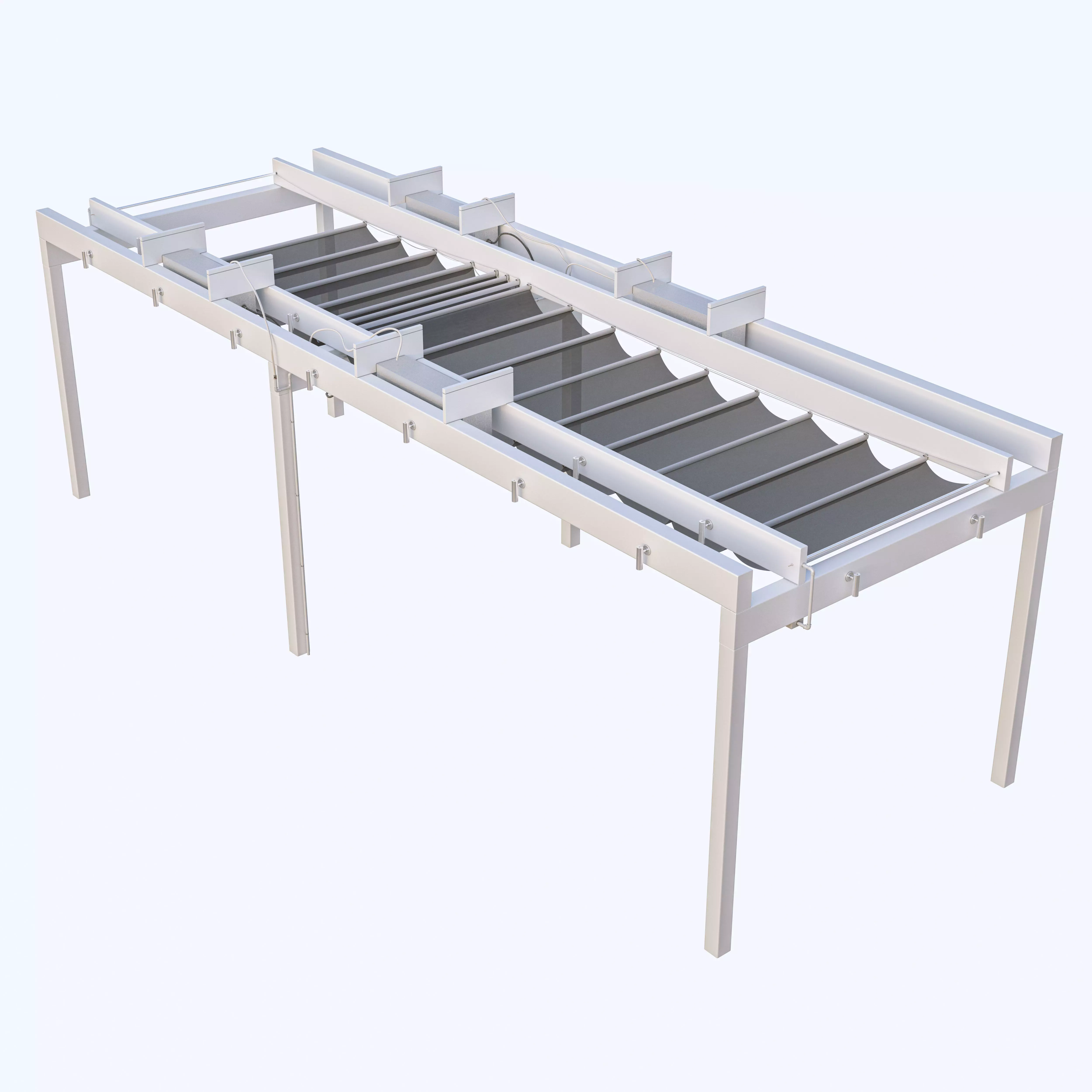 Motorized Pergola Low-poly 3D model_0