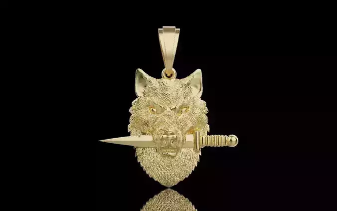 Pendants Wolf 0041 3D print model