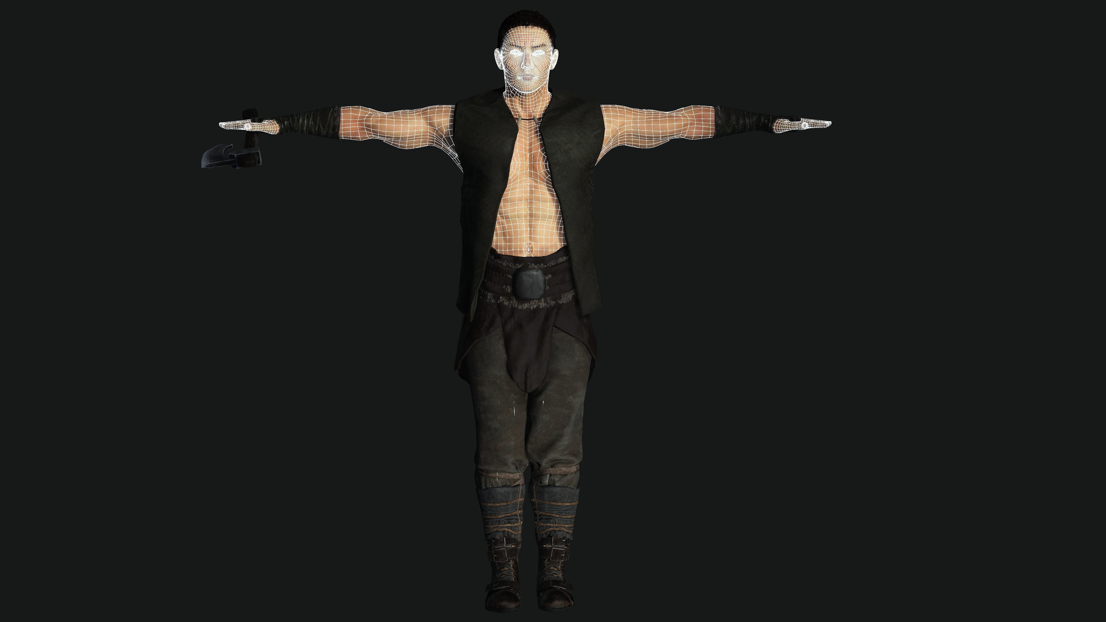 Realistic Rig 3D model AAA 3D ASIAN MALE VIKING BARBARIAN -REALISTIC RIG GAME ...
