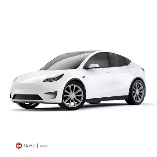 Tesla Model Y 2021 Low-poly 3D model