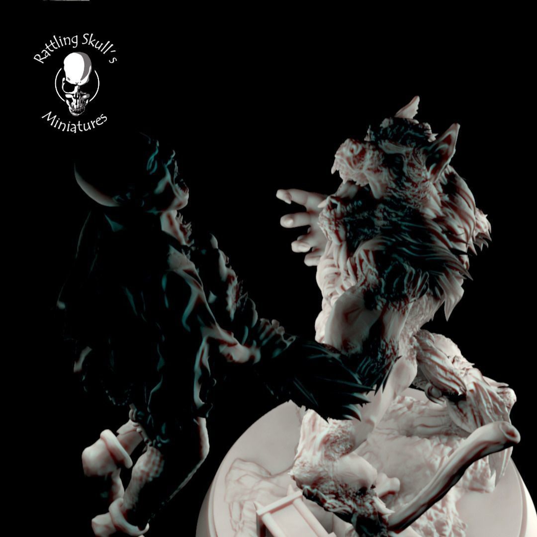 Werewolf 3D print model_3