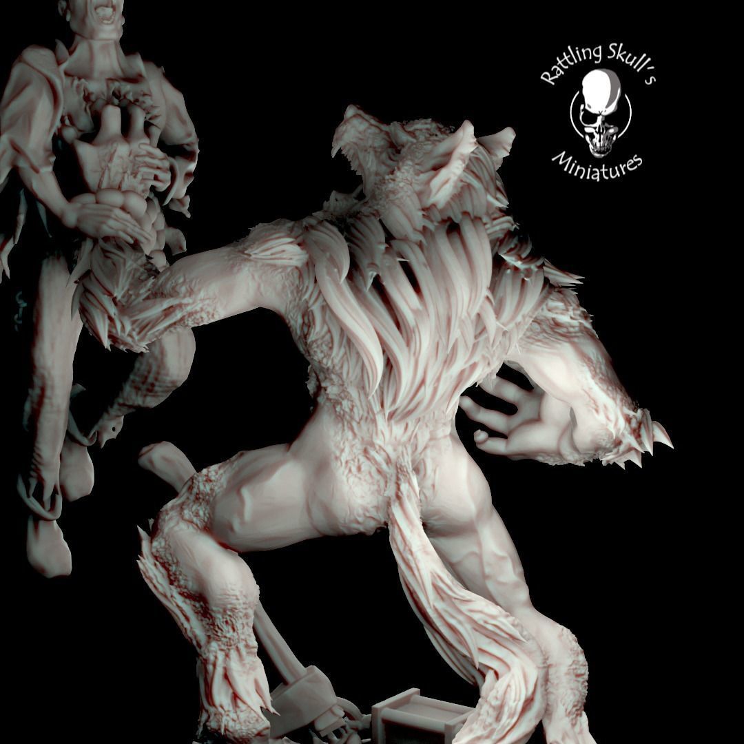 Werewolf 3D print model_5