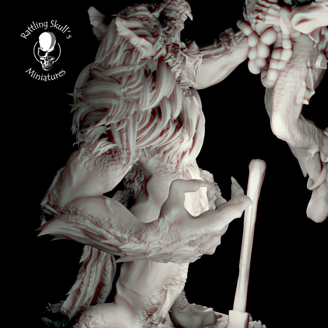 Werewolf 3D print model_2