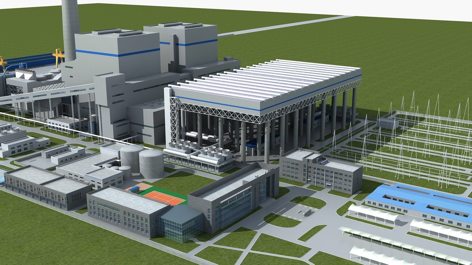 Power Station 2 3D model_4