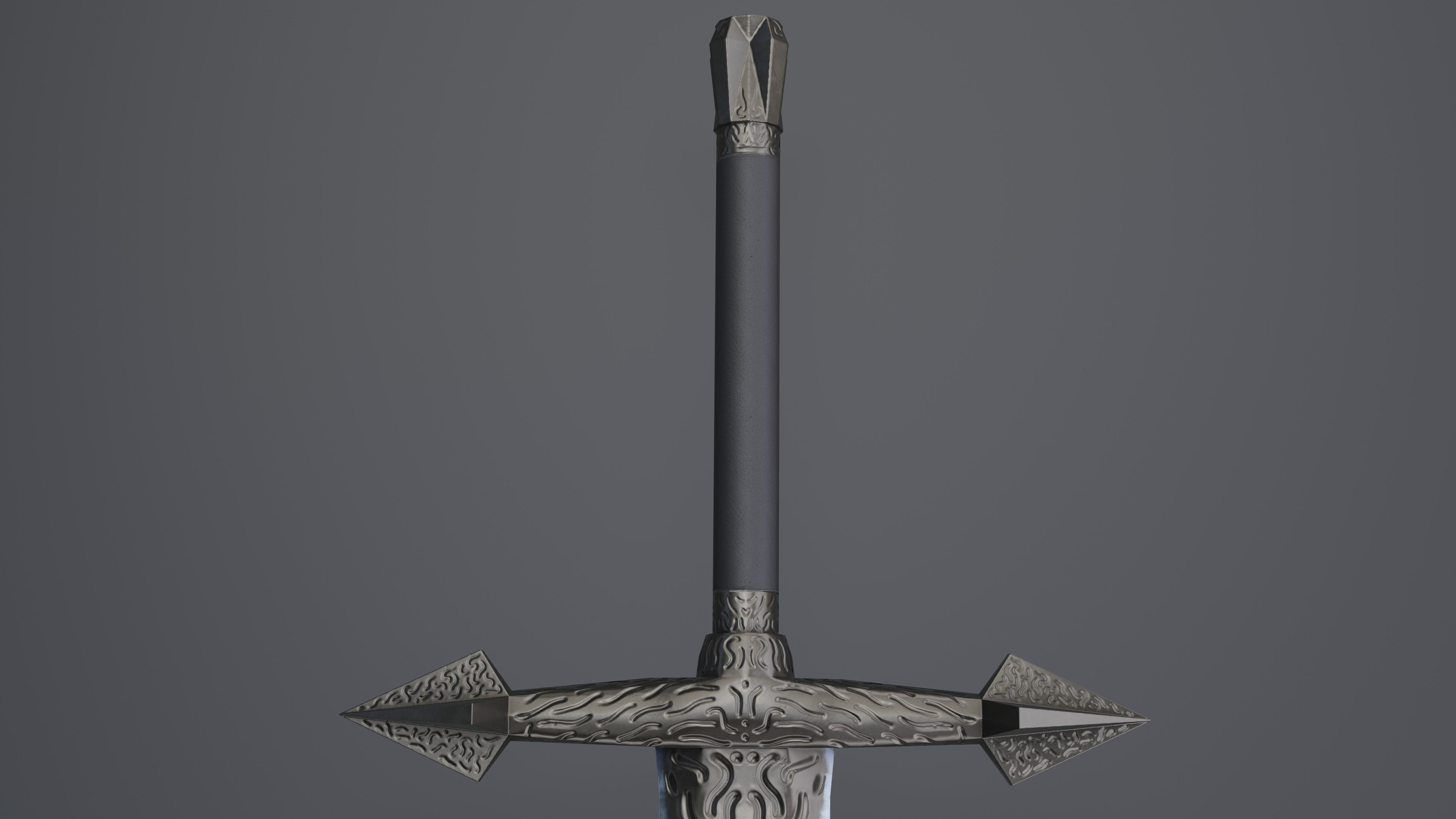 Sword 11 Low-poly 3D model_2