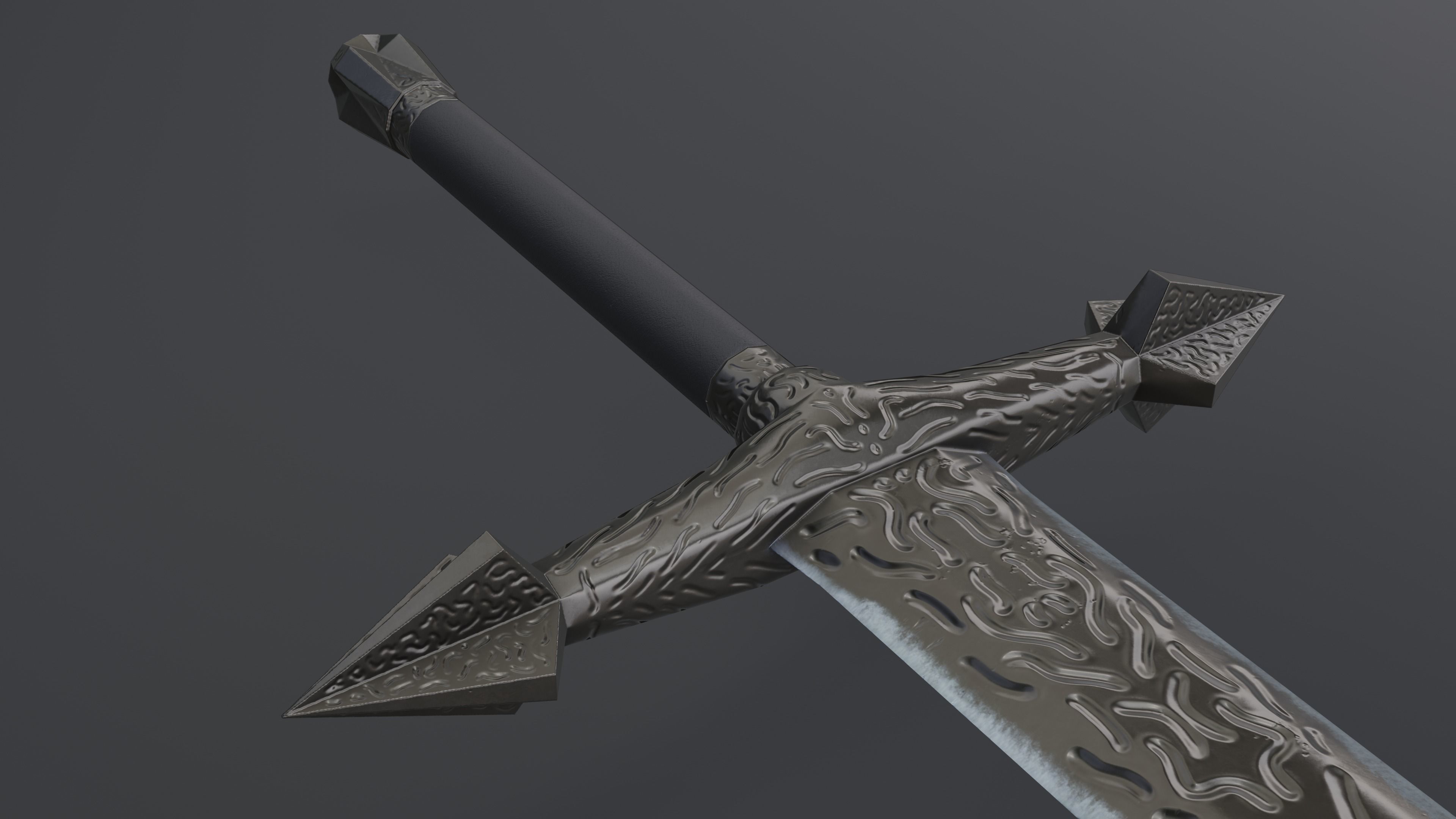 Sword 11 Low-poly 3D model_4