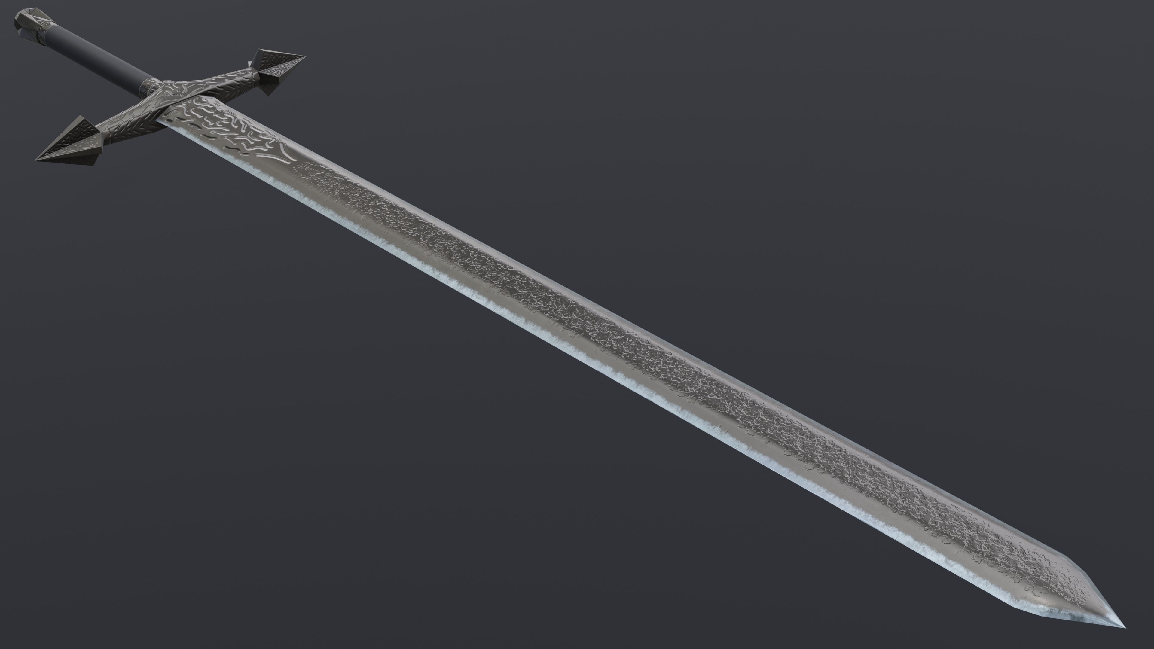 Sword 11 Low-poly 3D model_5