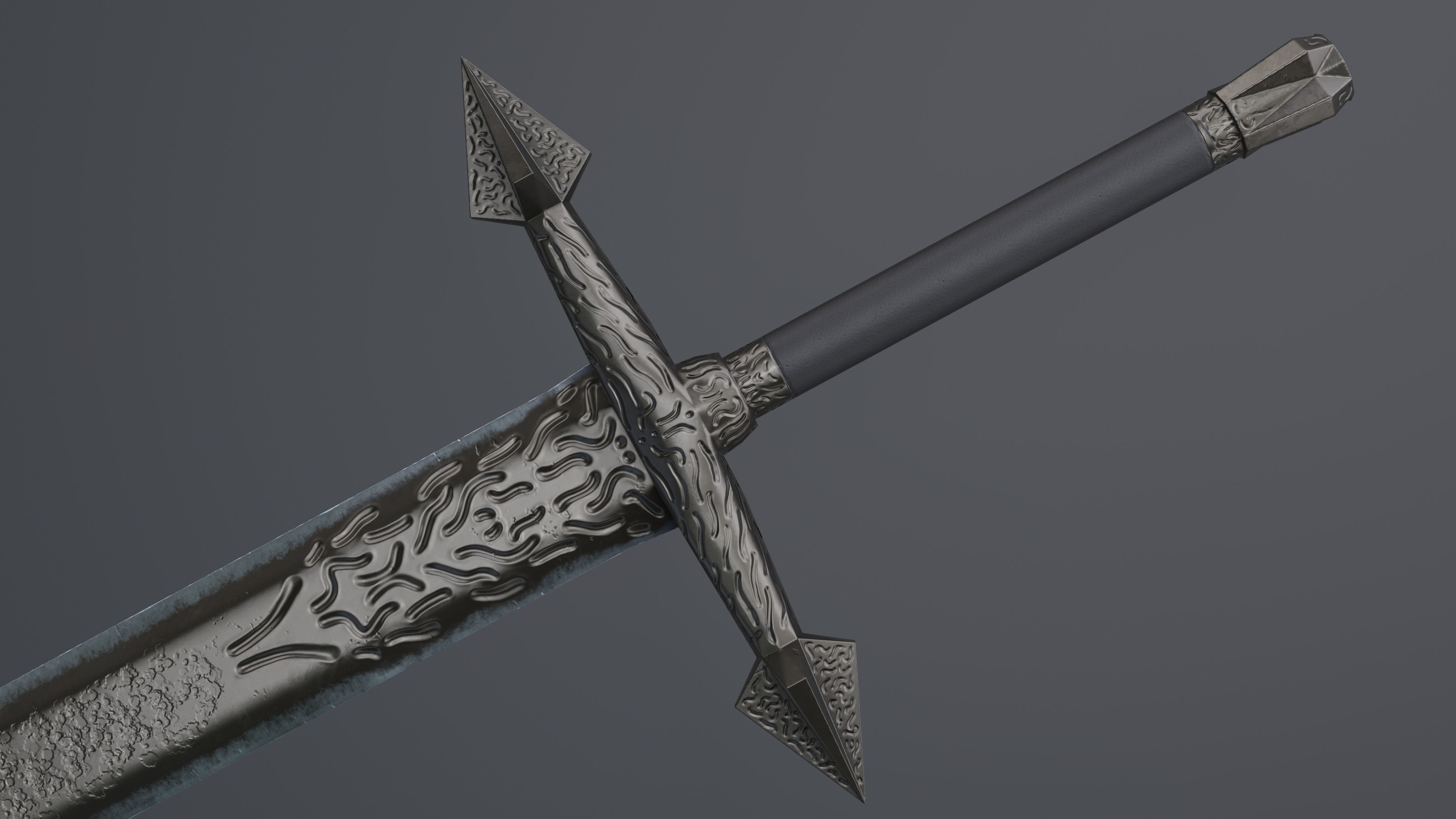 Sword 11 Low-poly 3D model_1