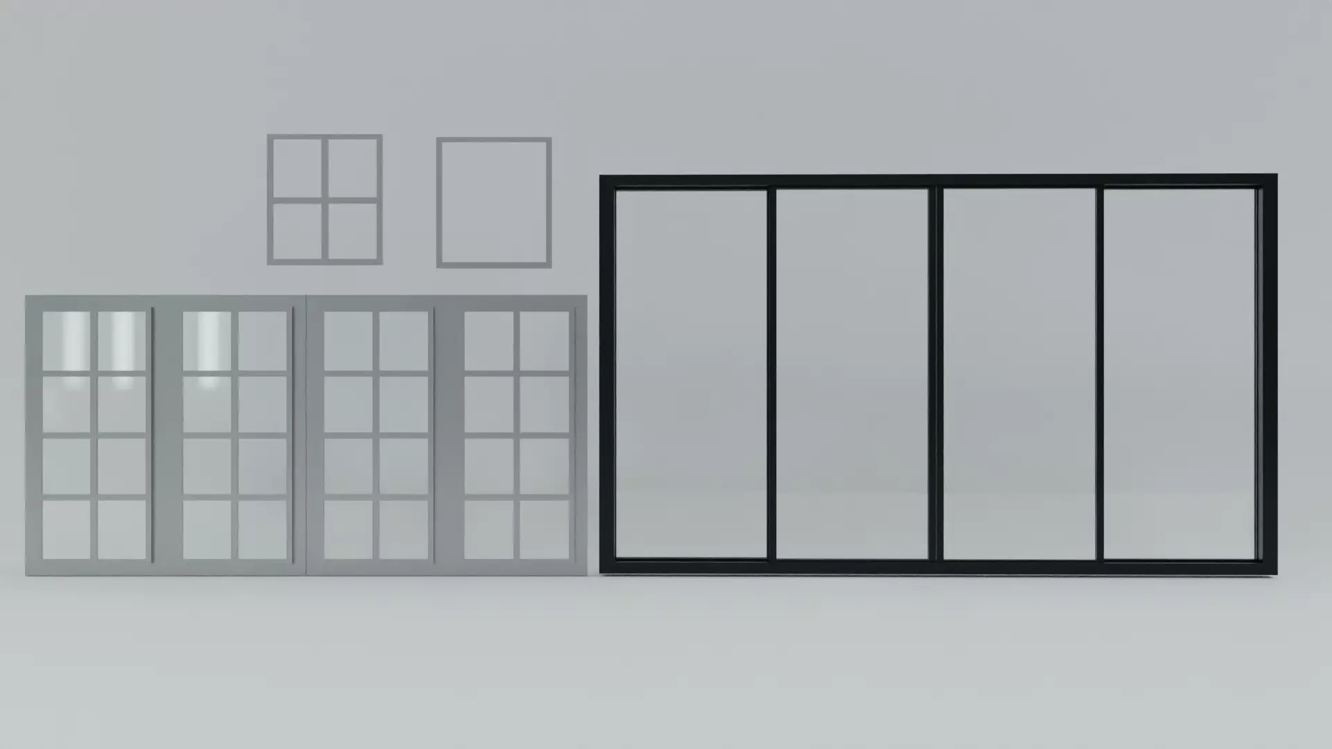 3D Window Low-poly 3D model_0