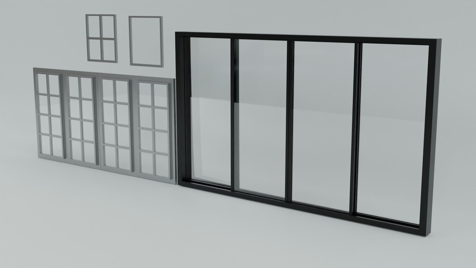 3D Window Low-poly 3D model_1