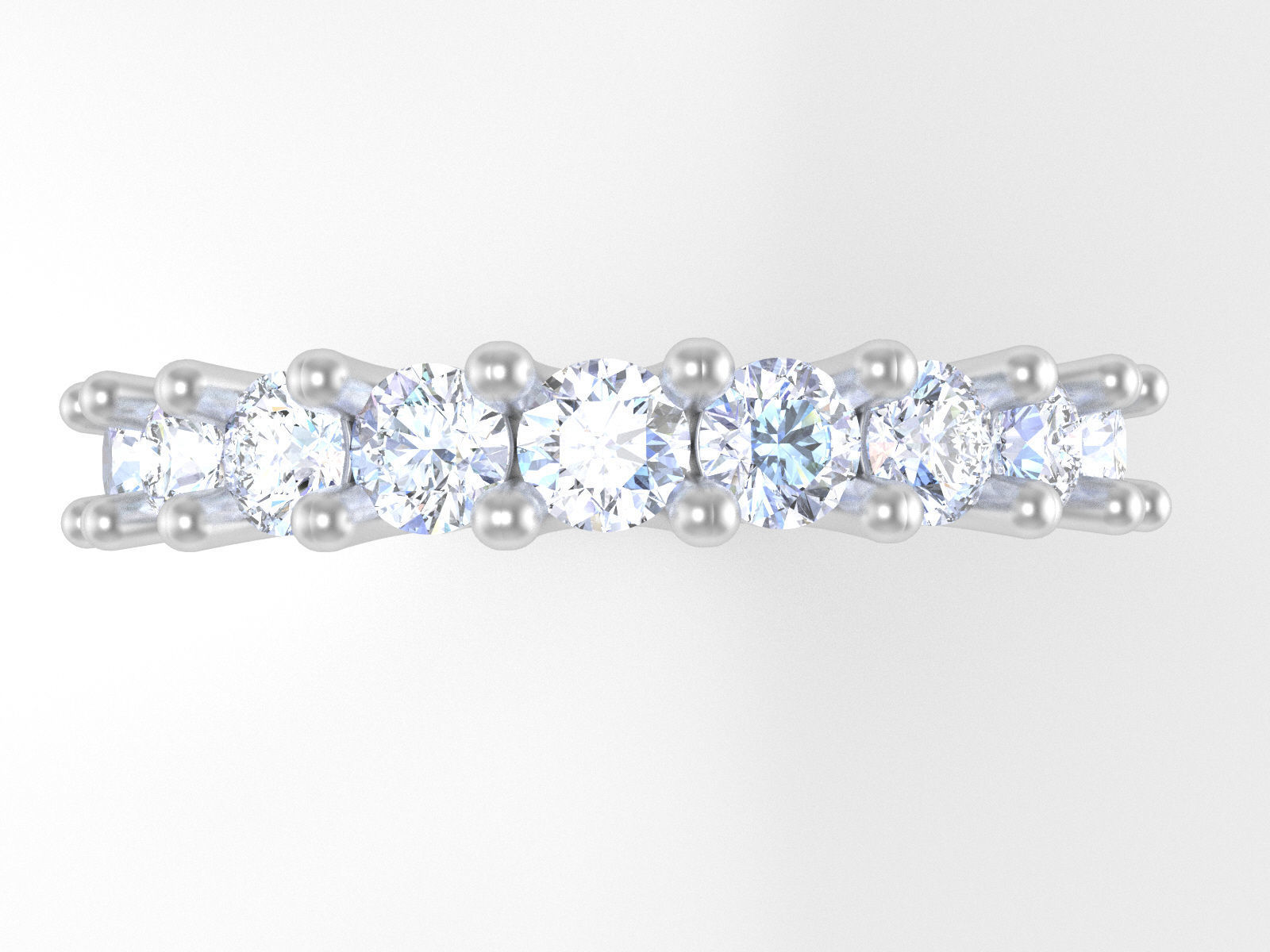 Half Eternity Ring  3D print model_2