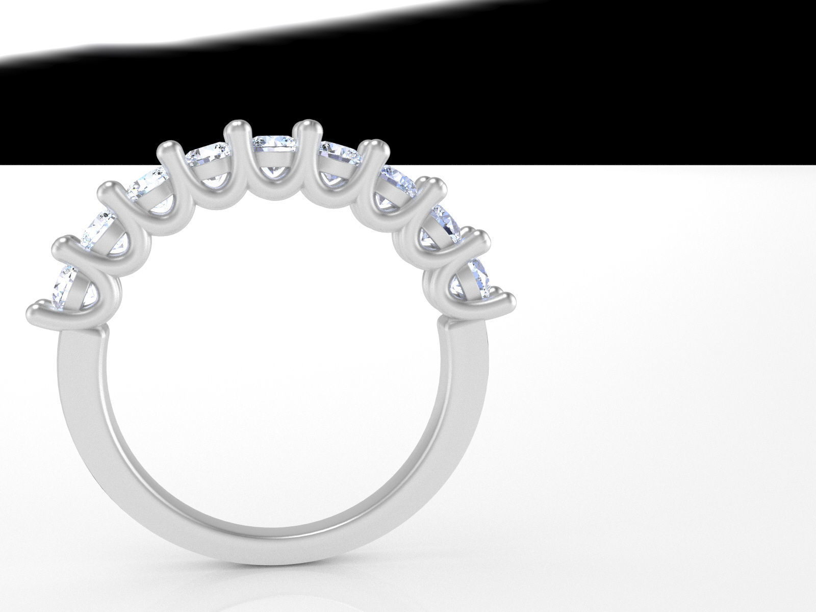 Half Eternity Ring  3D print model_1