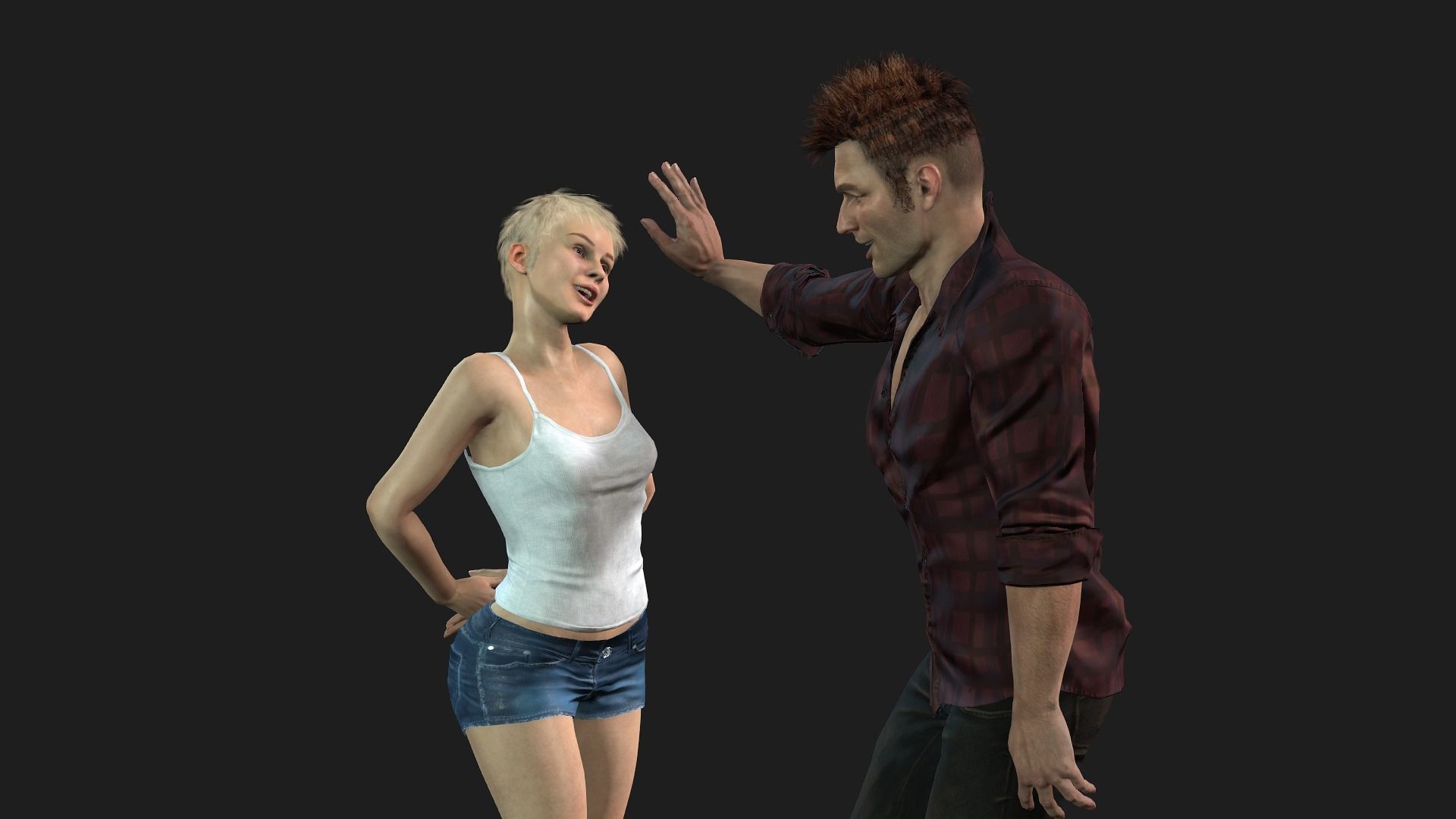 28 Flirting Animations for Blender 3d Motion Capture 3D model_5
