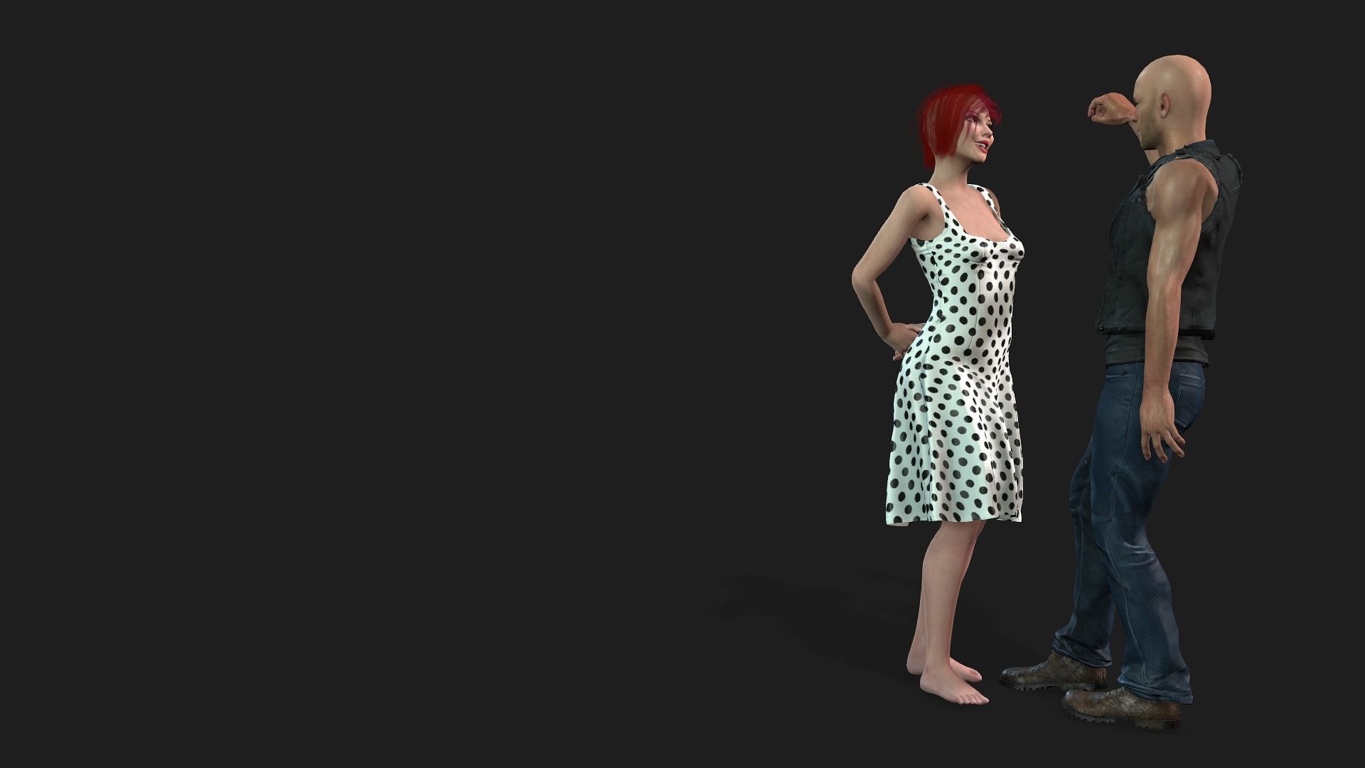 28 Flirting Animations for Blender 3d Motion Capture 3D model_4