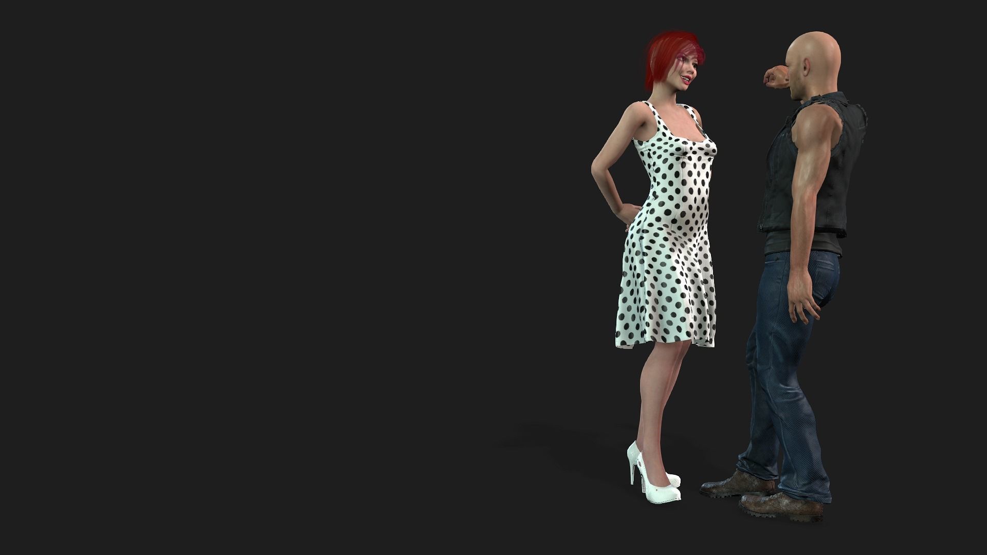 28 Flirting Animations for Blender 3d Motion Capture 3D model_2