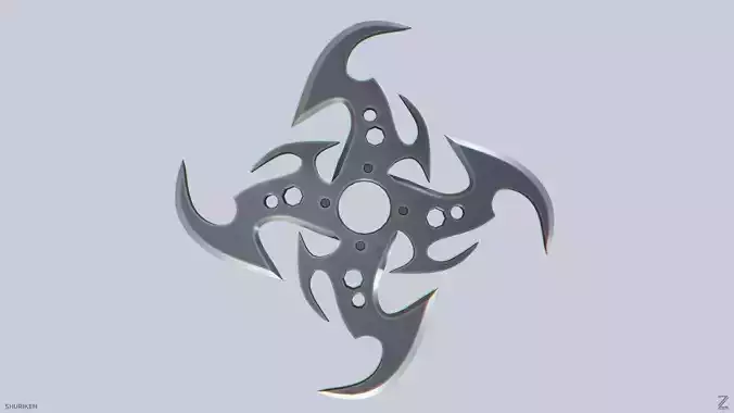 Shuriken Low-poly 3D model