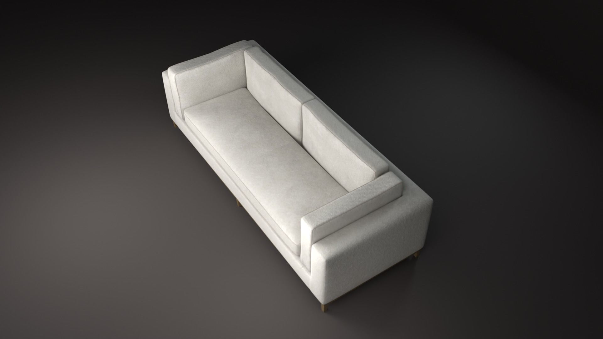 Modern Sofa Low-poly 3D model_3