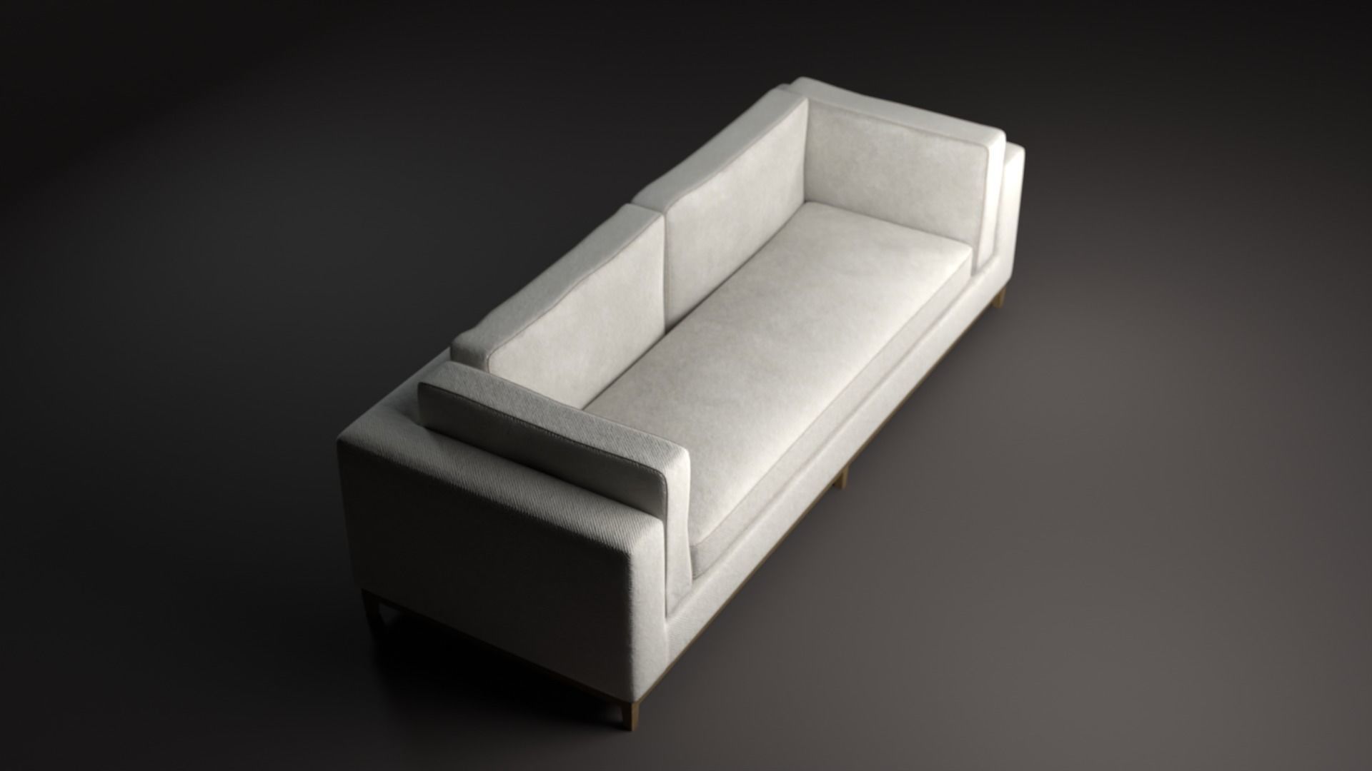 Modern Sofa Low-poly 3D model_4