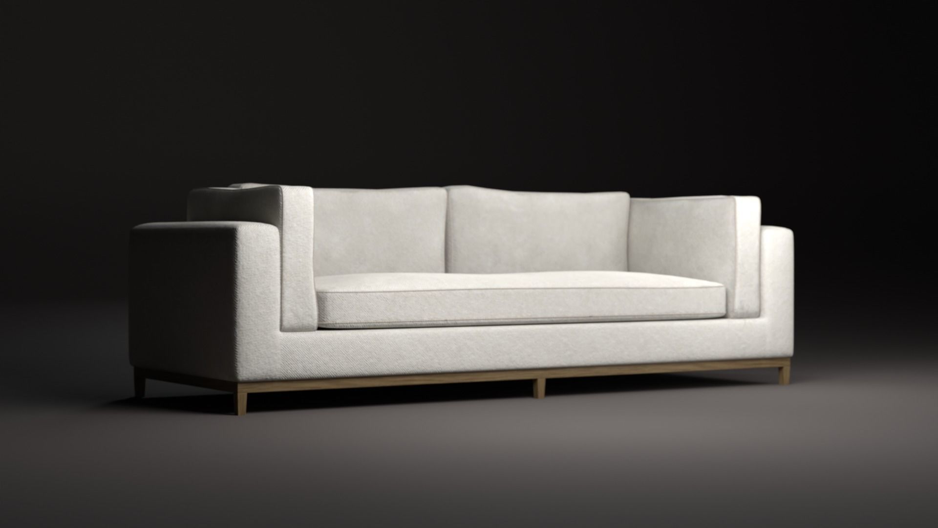Modern Sofa Low-poly 3D model_2
