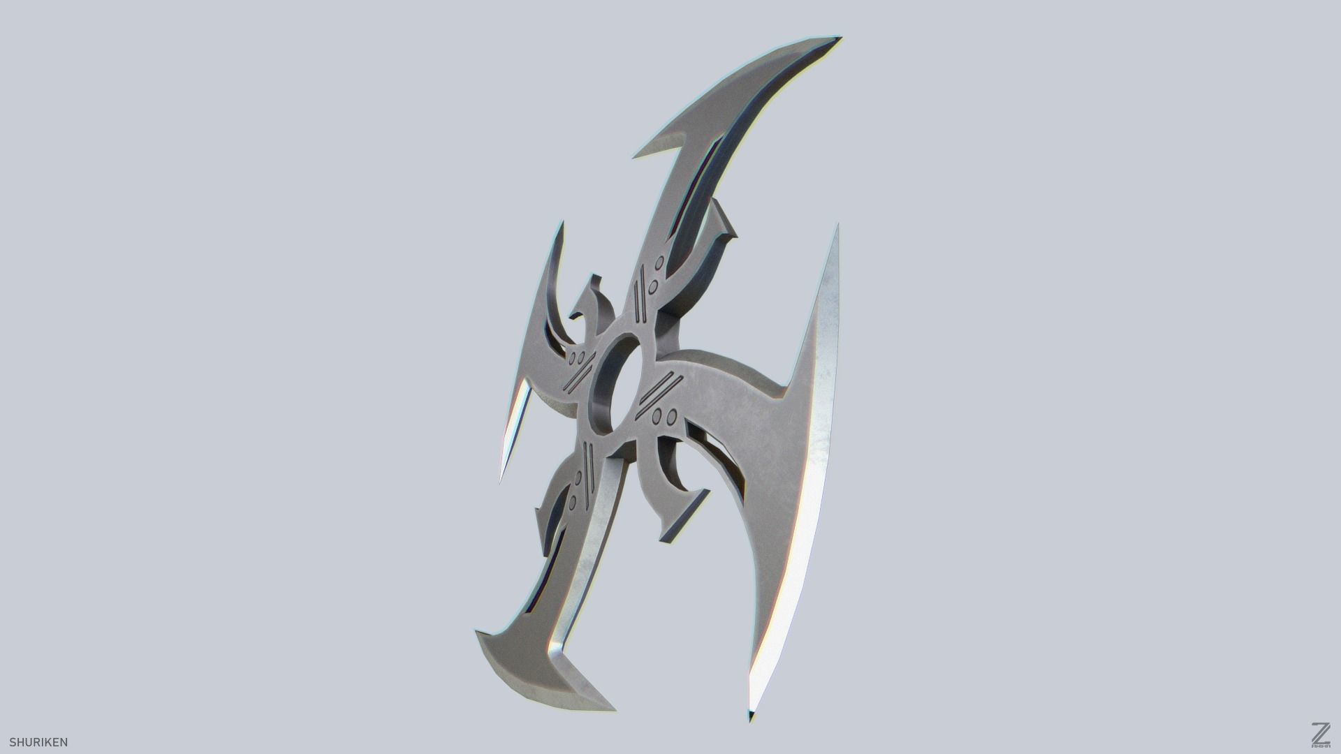 Shuriken Low-poly 3D model_6