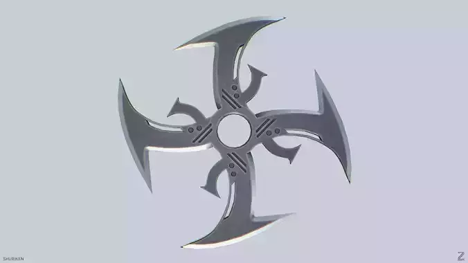 Shuriken Low-poly 3D model