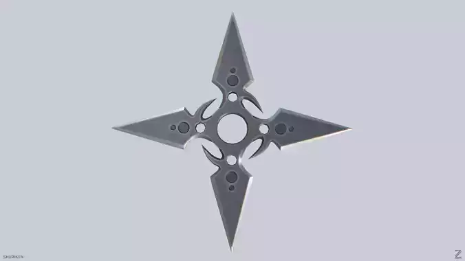 Shuriken Low-poly 3D model