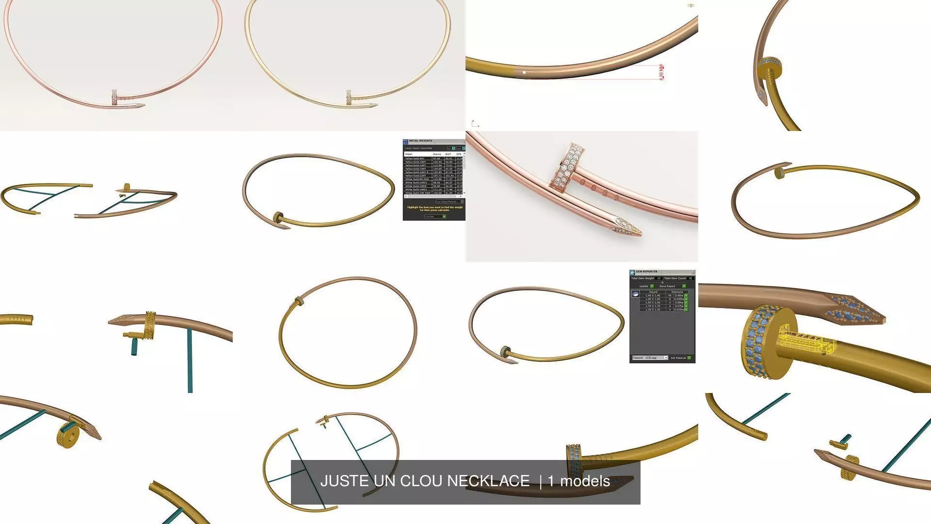 JUSTE UN CLOU NECKLACE  3D Model Collection_0