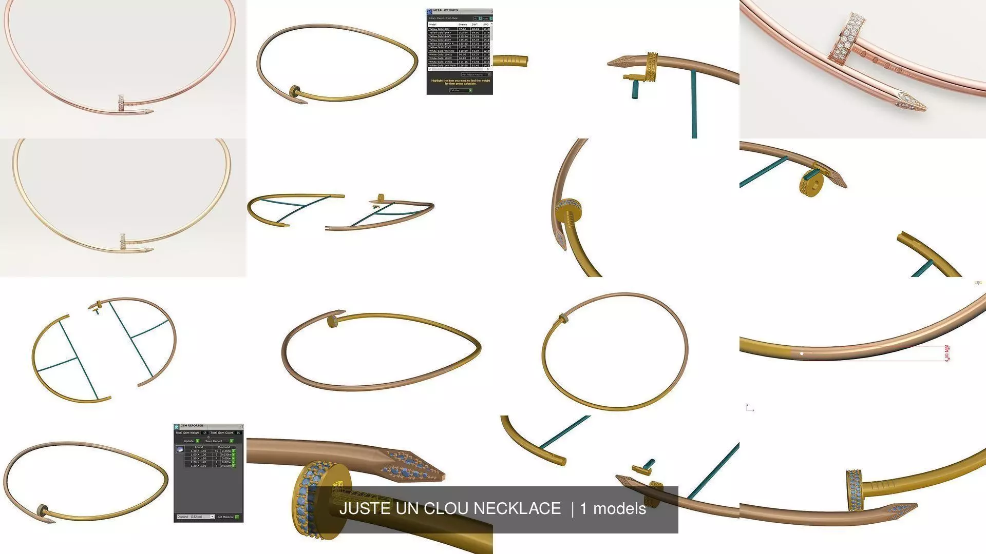 JUSTE UN CLOU NECKLACE  3D Model Collection_3
