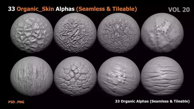 33 Organic Skin Alpha Texture
