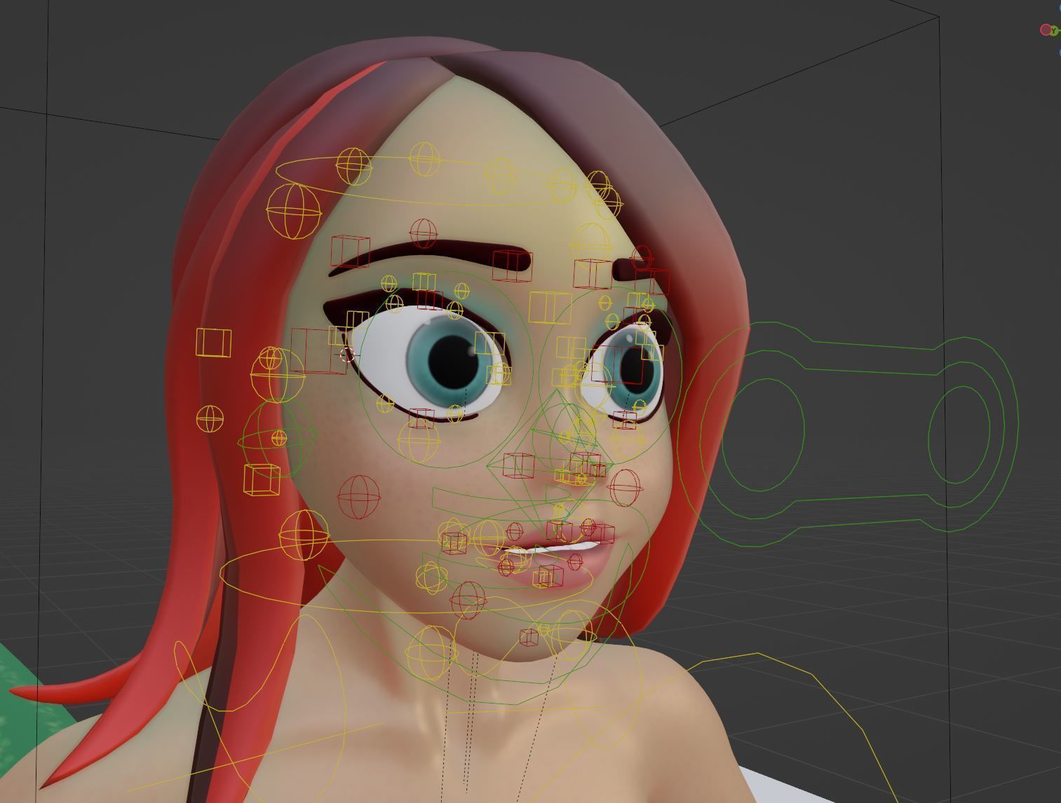 stylized female dressed as a mermaid Low-poly 3D model_10