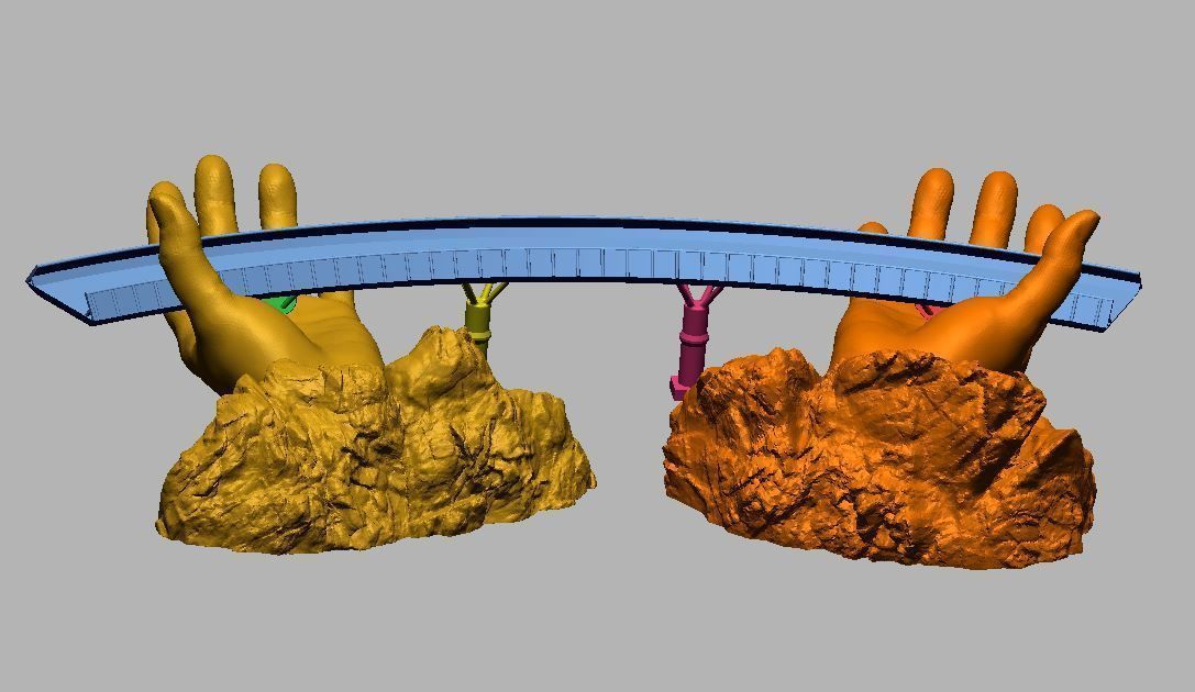 Golden Bridge Da Nang - Vietnam 3D print model_1