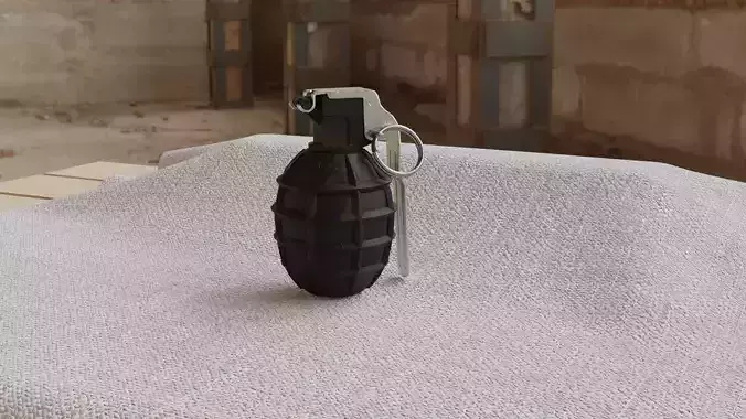 Hand grenade Low-poly 3D model