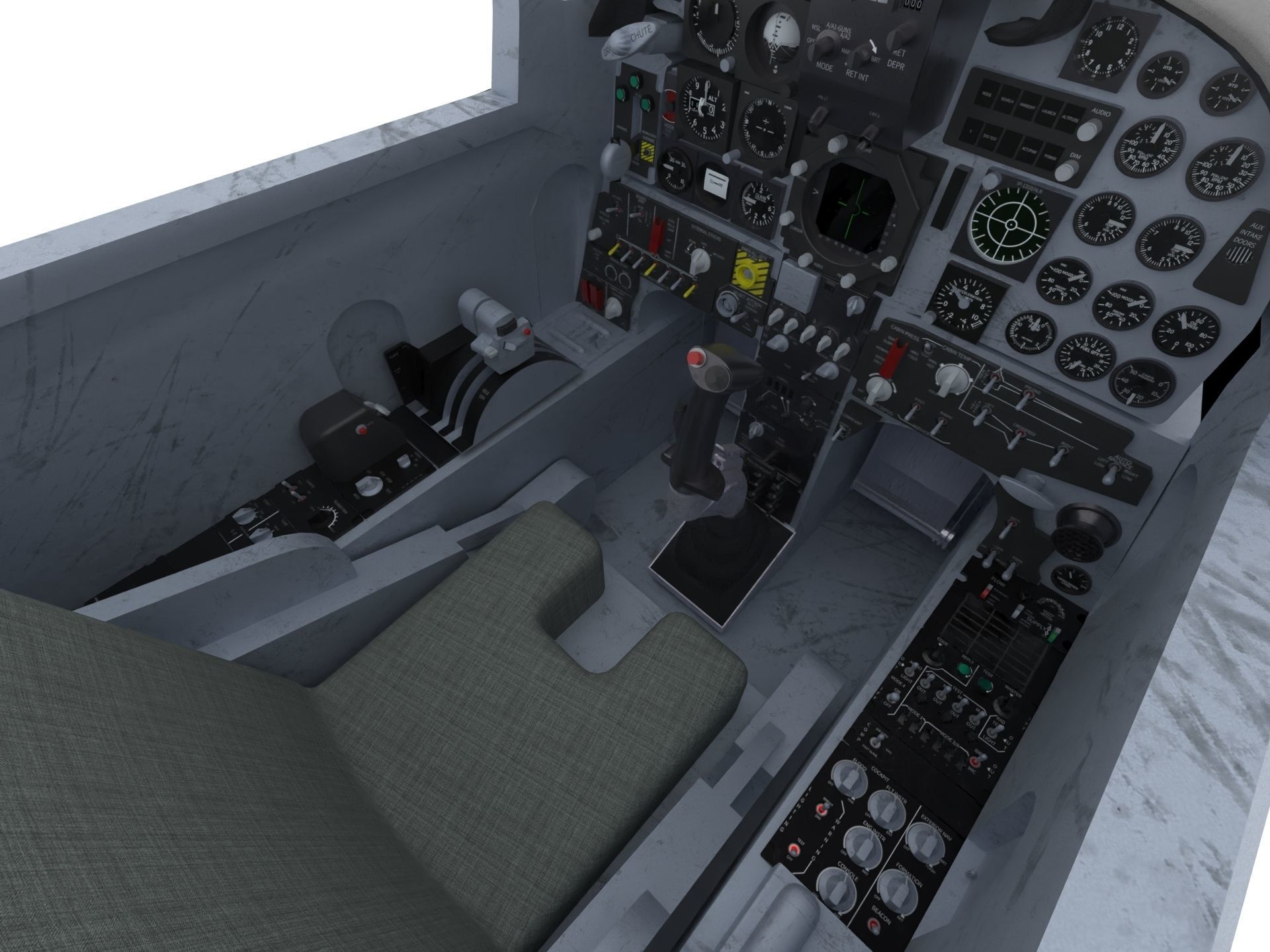 F-5E Tiger II Cockpit 3D model_4