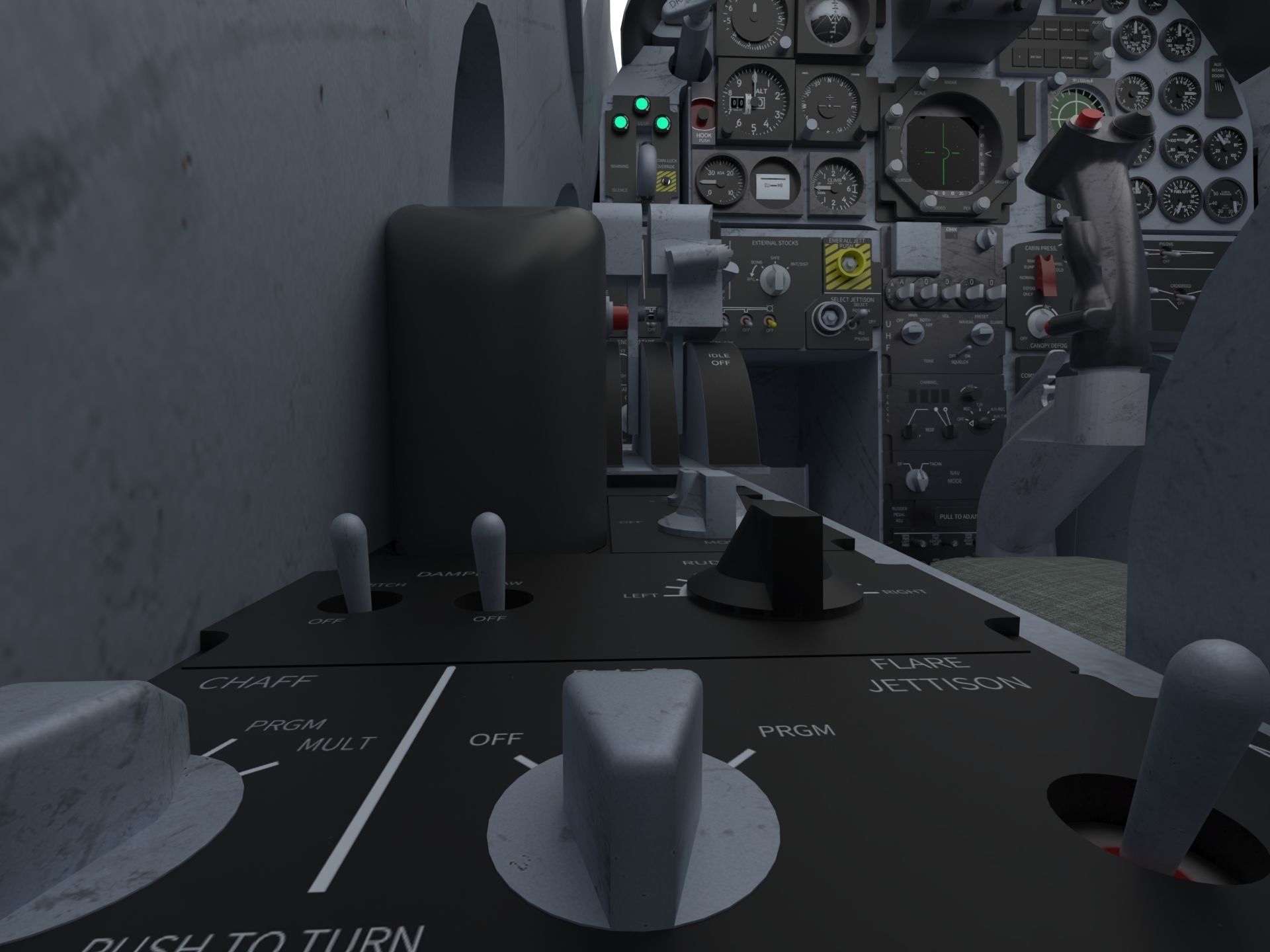 F-5E Tiger II Cockpit 3D model_2